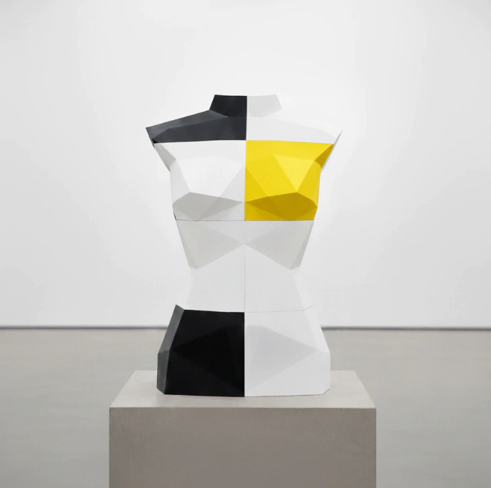 Busto Low Poly Expositor - Manequim Torso para Roupas e Acessórios