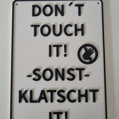 Placa de Aviso Engraçada: Não Toque Nesta Placa