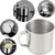 6 canecas de Aço Inox Polido