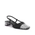 Slingback em couro salto baixo animal print preto Capelli | 300047 - comprar online
