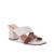 Mule em couro salto alto off white com tira marrom Capelli | 299961 - comprar online