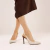 Slingback em couro salto alto off white Capelli | 300078 - comprar online