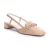 Slingback Couro Nude Salto Bloco Capelli Rossi 288684 - Capelli Rossi