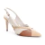 Slingback Branco Couro Mestiço Salto Alto Capelli Rossi 289001