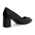 Scarpin Couro Preto Salto Bloco Médio Capelli Rossi 288868 - comprar online