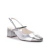 Slingback em couro salto médio prata Capelli | 300054 - comprar online