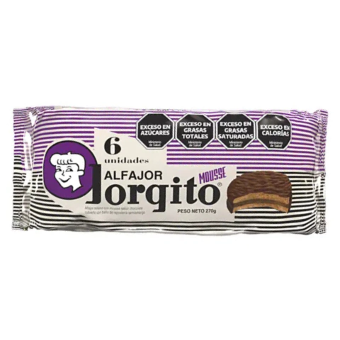 ALFAJOR JORGITO MOUSSE PACK X 6 UN - comprar online