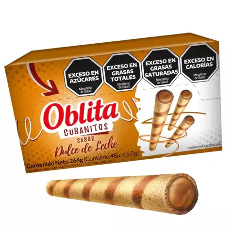 CUBANITO OBLITA DULCE DE LECHE CAJA X 48 UN - BULTO X 16U - comprar online