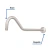 Brazo Y Chapeton Tipo Gancho Satinado Foset 44509 - comprar en línea