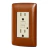 Contacto Doble Gfci Madera Italiana Volteck 49813