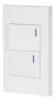 Placa 2 Interruptores Sencillos Linea Española Volteck 45595 - comprar en línea