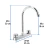 Mezcladora 8" fregadero cromo cuello curvo hexagonal Basic FOSET en internet