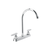 Mezcladora 8" fregadero cromo cuello curvo cono Basic FOSET