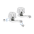 Juego Llaves Individuales Lavabo 2 Pz Zamac Foset 49234 en internet