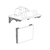 Ménsula plegable de acero blanca 4" x 8" FIERO - El Rey Ferretero