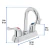 Mezcladora Plastica Cuello Bar Abs Lavabo 4'' Foset 45513 en internet
