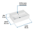 Lavabo de porcelana de sobreponer rectangular blanco FOSET - comprar en línea