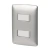 Placa Con 2 Interruptores Sencillos Plata Volteck 46479