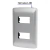 Placa 2 Ventanas Plastica Plata Italiana Volteck 46398 - comprar en línea