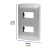 Placa 2 Ventanas Plastica Plata Italiana Volteck 46398 en internet