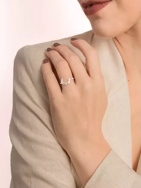 Anel de Prata 925 Lua Lisa - comprar online