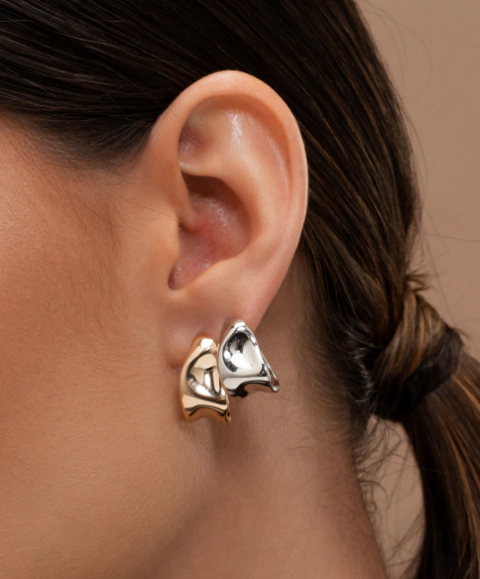 Brinco Flow banho de ouro - comprar online