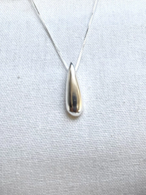 Colar Gota Banho de Prata - comprar online