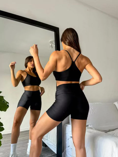 Calza corta LUZ lycra negra - comprar online