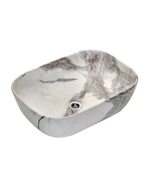 Bacha de apoyo rectangular marmolada BCH18 Peirano