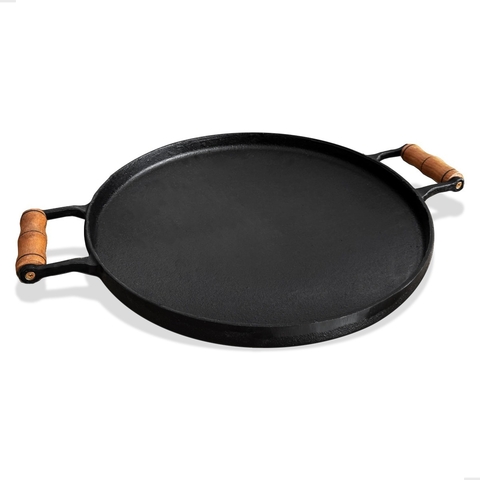 Paellera Disco Arado Ferro Fundido 45cm Paeja Panela Frigideira Rústica