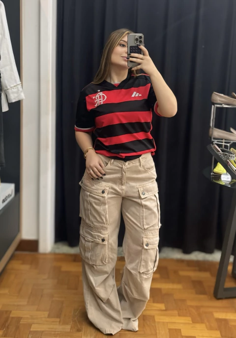 Calça Cargo Bege Marmorizado - comprar online