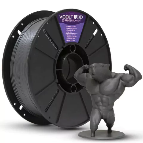 Filamento Voolt3d Pla Velvet Premium 1kg Cor Cinza Grafite - comprar online