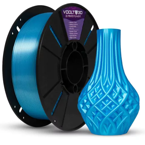 Filamento Voolt3d Pla Premium V-silk 1kg 1,75mm Cor Azul Sky - comprar online