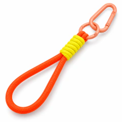 Chaveiro Mosquetão Laranja e Amarelo - 1 Und