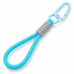 Chaveiro Mosquetão Azul e Cinza - 1 Und