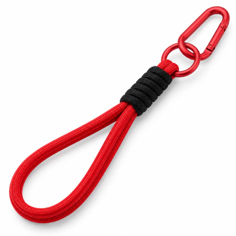 Chaveiro Mosquetão Vermelho e Preto - 1 Und