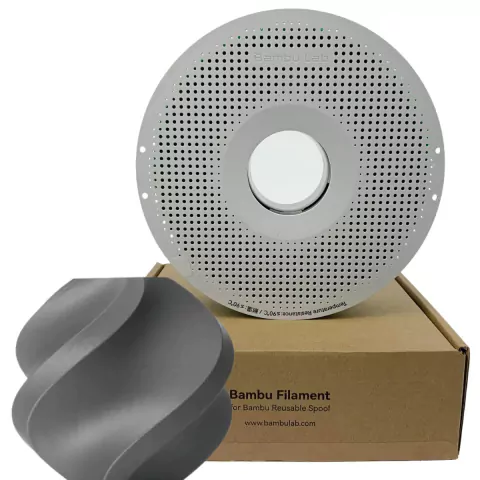 Filamento 3d Bambu Lab ABS Carretel Reutilizável Cor Prata