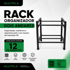 Rack Organizador Multfila para até 12 Filamentos