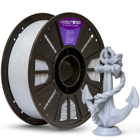 Filamento Voolt3d Pla Premium 1kg 1,75mm Cor Cinza Claro - comprar online