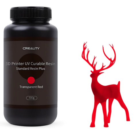 Resina para Impressora 3d Creality Uv Standard Plus Vermelho Transparente - comprar online