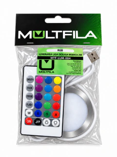 Luminaria Liga Desliga Rgb 2w Branca