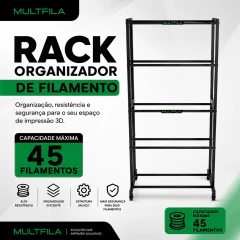 Rack Organizador Multfila para até 45 Filamentos