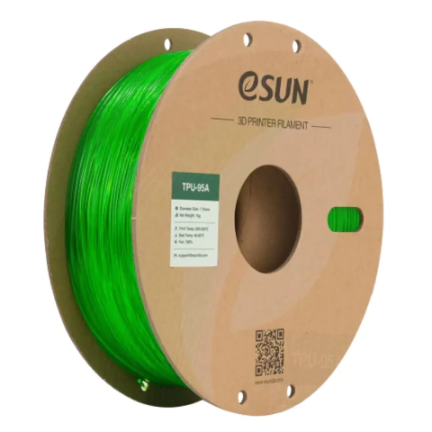 Filamento Para Impressora 3d TPU 95A Esun 1kg 1.75mm Cor Verde Translúcido - comprar online