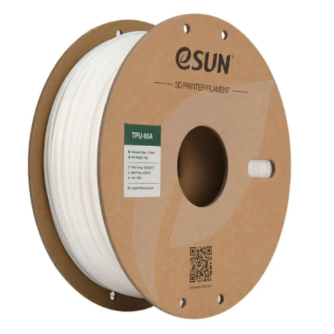 Filamento Para Impressora 3d TPU 95A Esun 1kg 1.75mm Cor Branco - comprar online