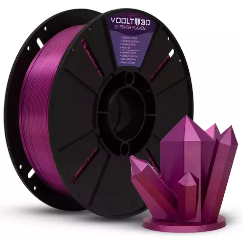 Filamento Voolt3d Impressora 3d Pla Vsilk 1kg Rosa Ametista - comprar online