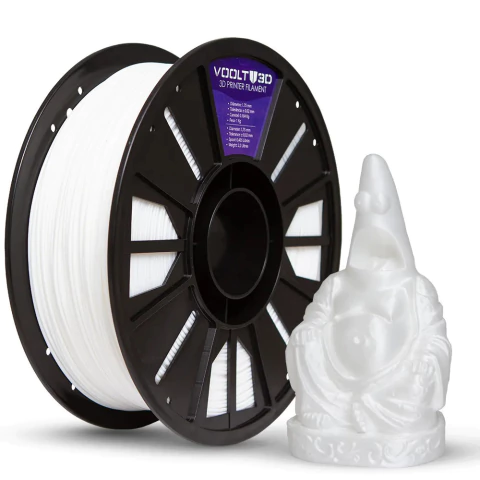 Filamento Voolt3d Pla Velvet Premium 1kg Branco Off White - comprar online
