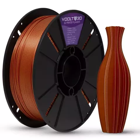 Filamento Voolt3d Pla Metalizado 1kg 1,75mm Cor Cobre - comprar online