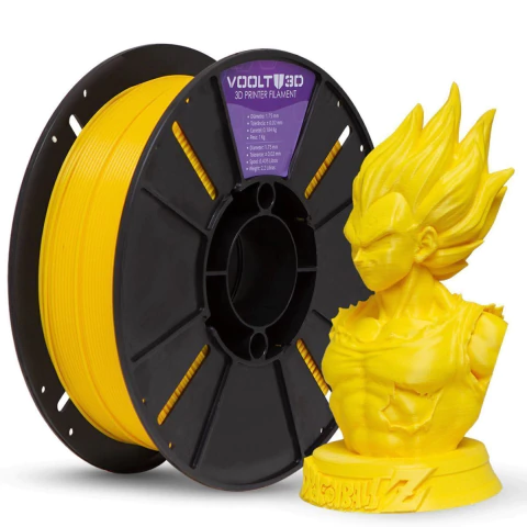 Filamento Voolt3d Pla Premium 1kg 1,75mm Cor Amarelo - comprar online
