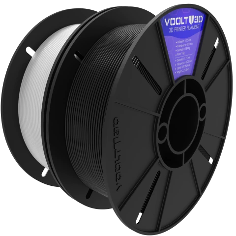 Filamento Voolt3d Pla Velvet Premium 1kg 1,75mm Cor Preto