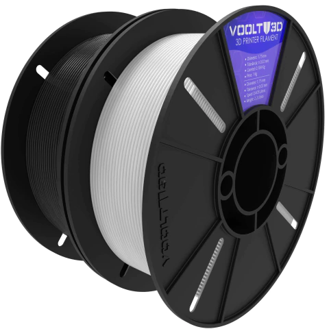 Filamento Voolt3d Pla Velvet Premium 1kg 1,75mm Cor Branco